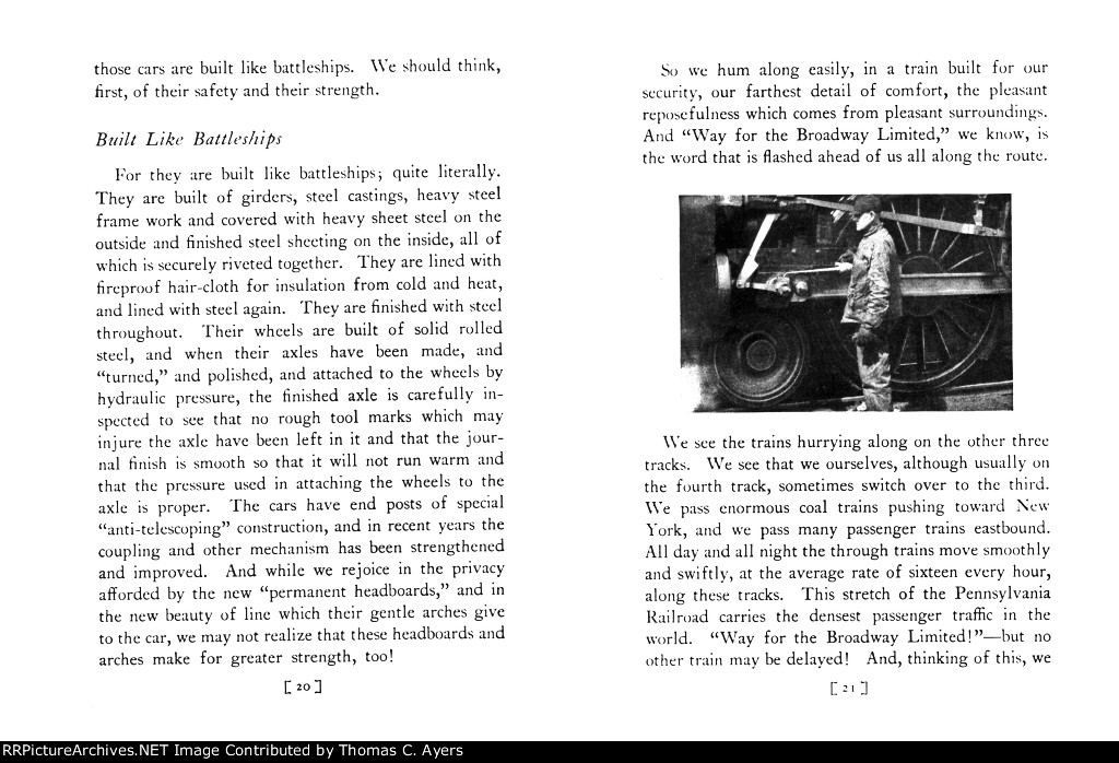 PRR "Broadway Limited," Pages 20-21, 1927